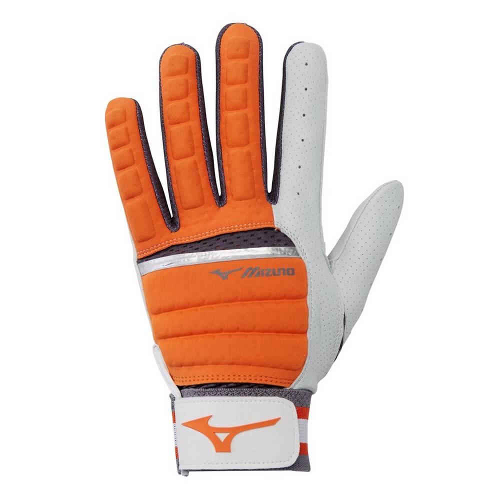 Guantes Mizuno B-130 Adult Baseball Batting Hombre Naranjas/Gris Comprar LCTD-02918